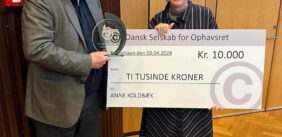 DFFs jurist Anne Koldbæk modtager Ophavsretsprisen 2024